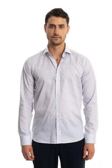 Giant White Checkered Men's Shirt Slimfit