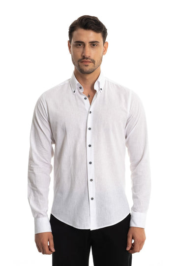 Giant White Button-down Linen Shirt