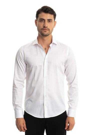 Giant White Plain Men's Shirt Slimfit