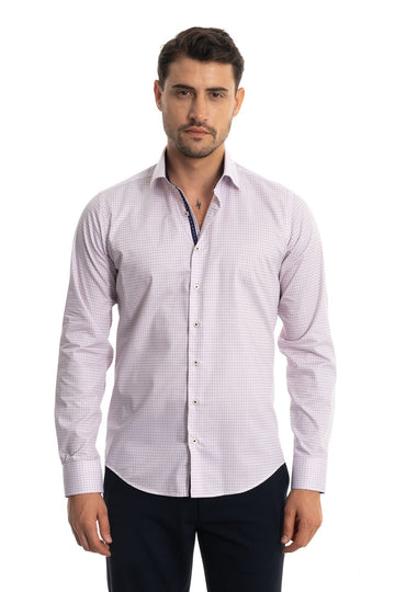 Giant Beige Checkered White Men's Shirt Slimfit