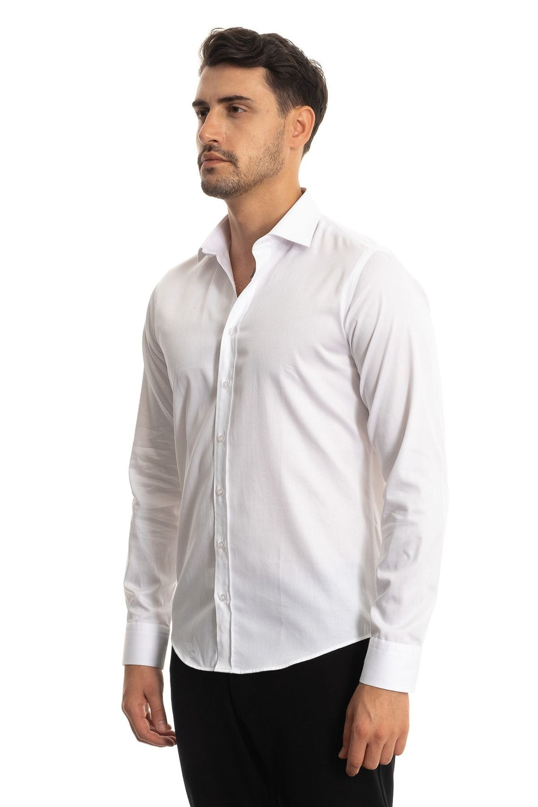 Giant White Plain Men's Shirt Slimfit